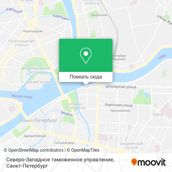 Карта Северо-Западное таможенное управление