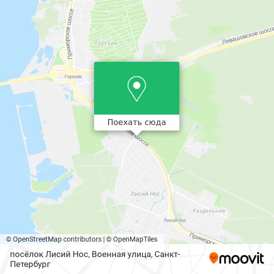 Карта посёлок Лисий Нос, Военная улица