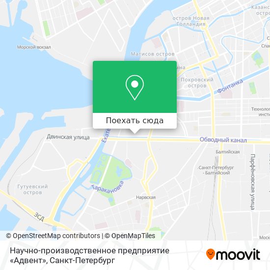 Карта Научно-производственное предприятие «Адвент»
