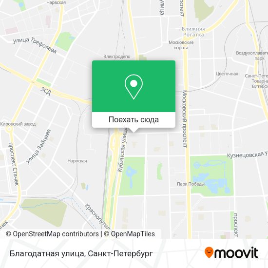 Карта Благодатная улица