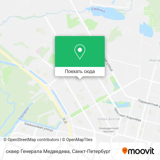 Карта сквер Генерала Медведева