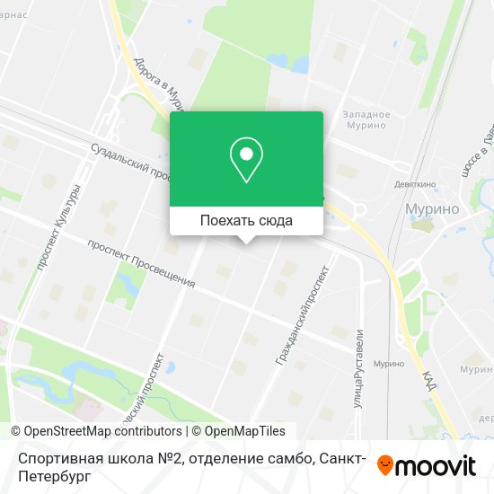 Карта Спортивная школа №2, отделение самбо