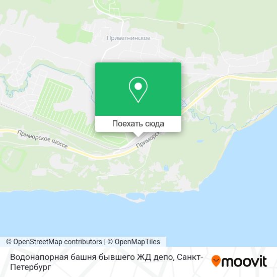 Карта Водонапорная башня бывшего ЖД депо