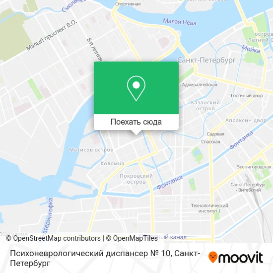 Карта Психоневрологический диспансер № 10