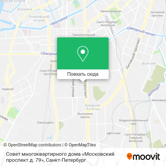 Карта Совет многоквартирного дома «Московский проспект д. 79»