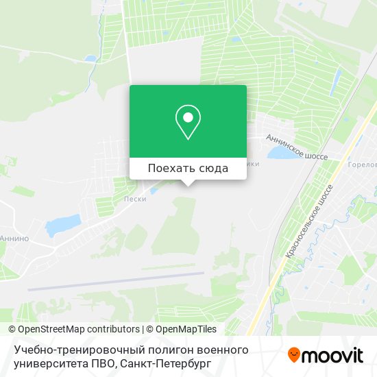 Карта Учебно-тренировочный полигон военного университета ПВО
