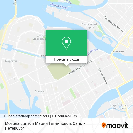 Карта Могила святой Марии Гатчинской