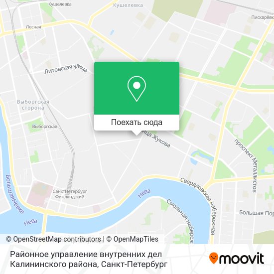 Карта Районное управление внутренних дел Калининского района
