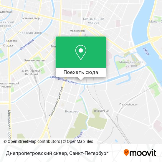Карта Днепропетровский сквер