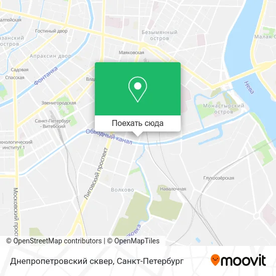 Карта Днепропетровский сквер