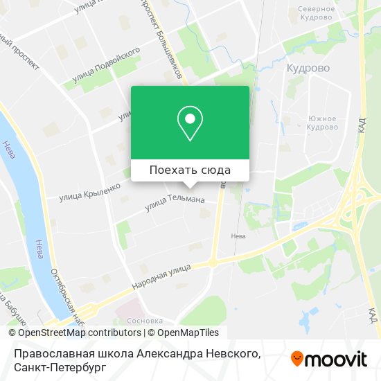 Карта Православная школа Александра Невского