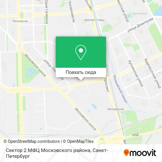 Карта Сектор 2 МФЦ Московского района