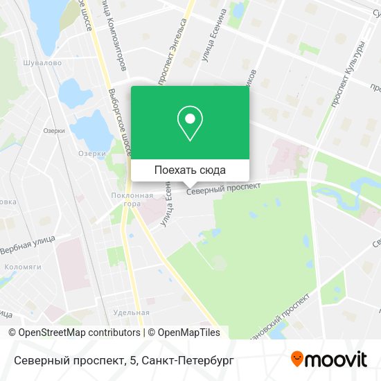 Карта Северный проспект, 5