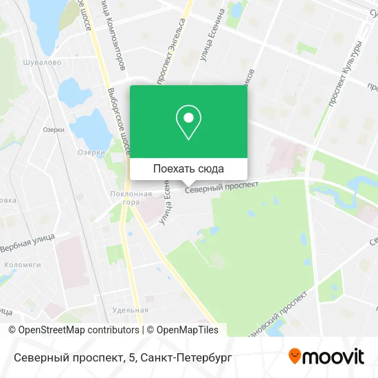 Карта Северный проспект, 5