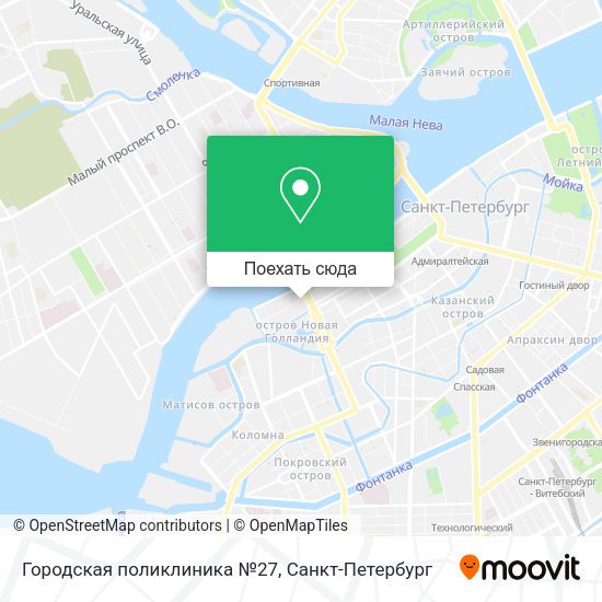 Карта Городская поликлиника №27