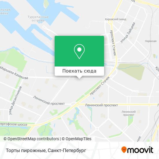 Карта Торты пирожные