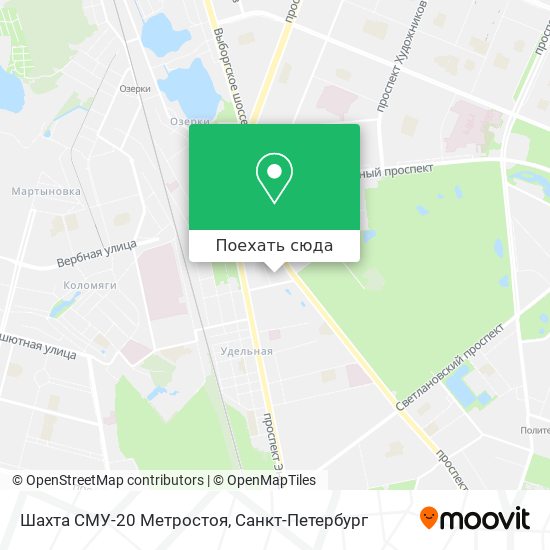 Карта Шахта СМУ-20 Метростоя