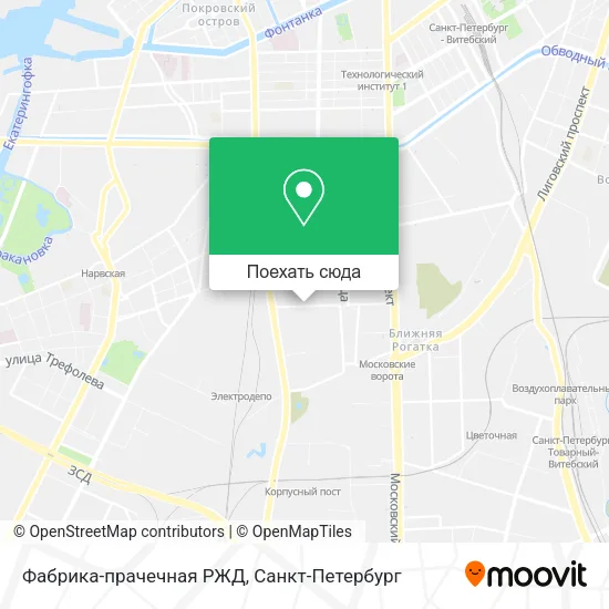 Карта Фабрика-прачечная РЖД