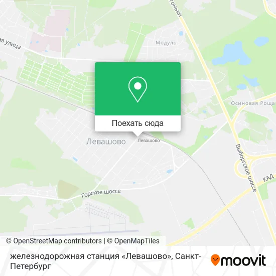 Карта железнодорожная станция «Левашово»