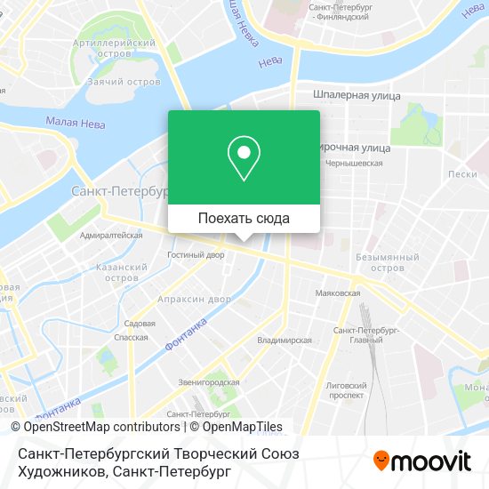 Карта Санкт-Петербургский Творческий Союз Художников