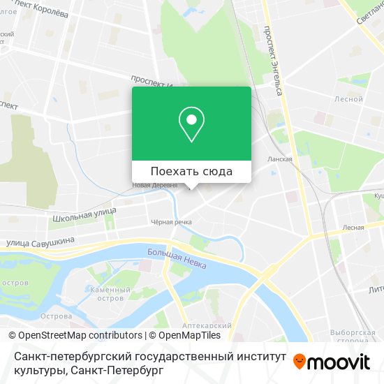 Карта Санкт-петербургский государственный институт культуры