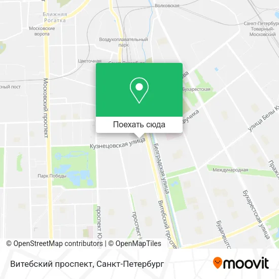 Карта Витебский проспект