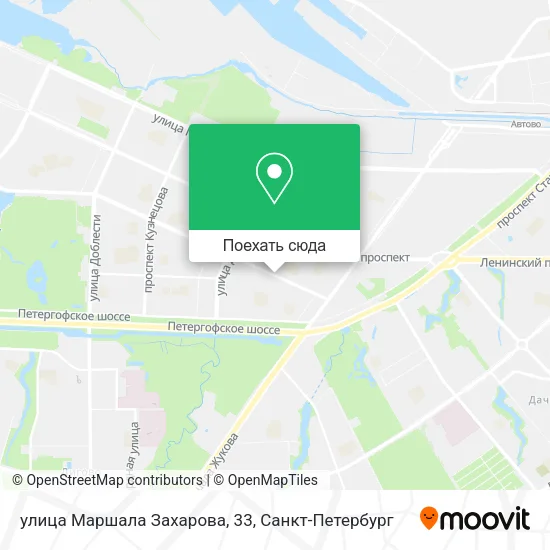Карта улица Маршала Захарова, 33
