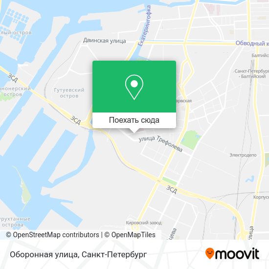 Карта Оборонная улица