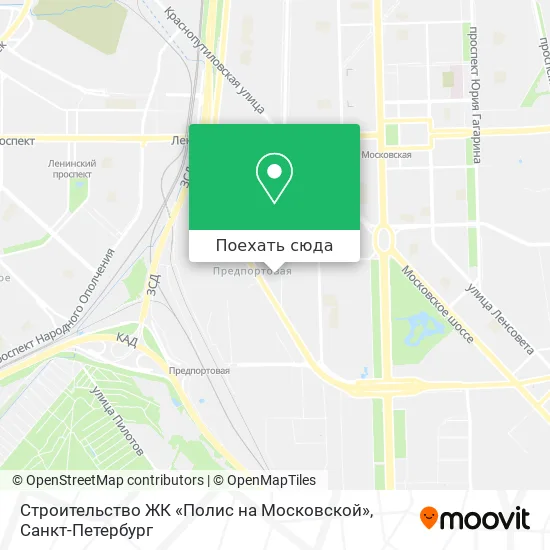 Карта Строительство ЖК «Полис на Московской»