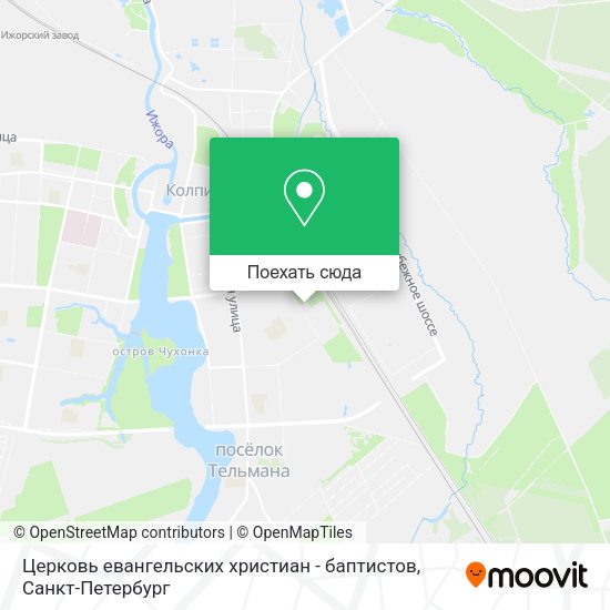 Карта Церковь евангельских христиан - баптистов