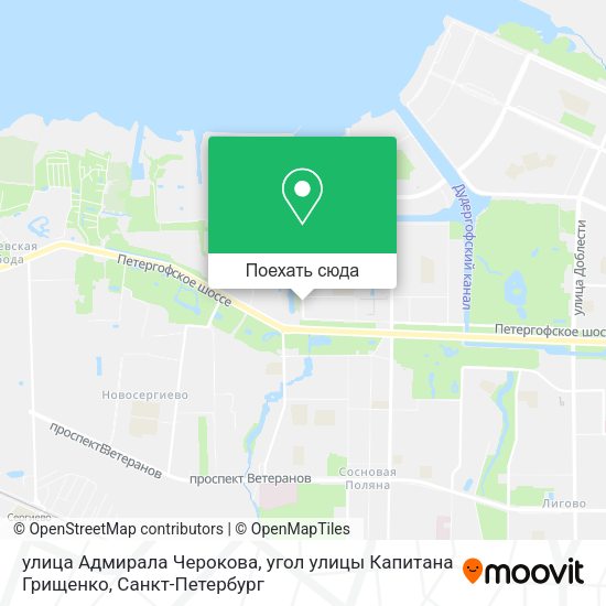 Карта улица Адмирала Черокова, угол улицы Капитана Грищенко