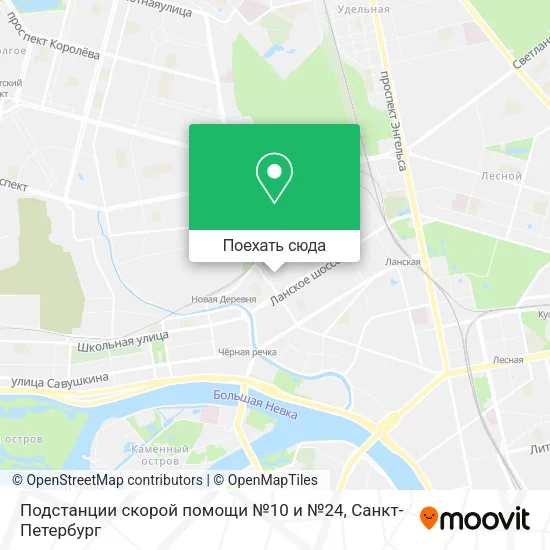 Карта Подстанции скорой помощи №10 и №24