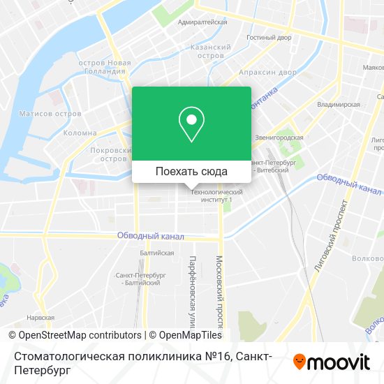 Карта Стоматологическая поликлиника №16