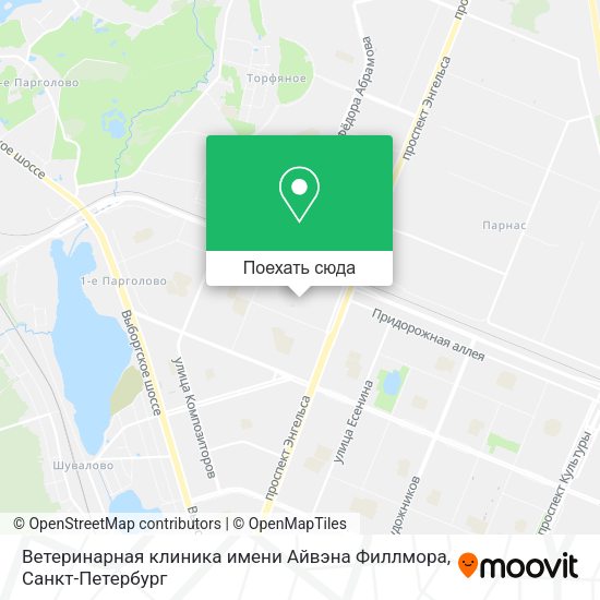 Карта Ветеринарная клиника имени Айвэна Филлмора