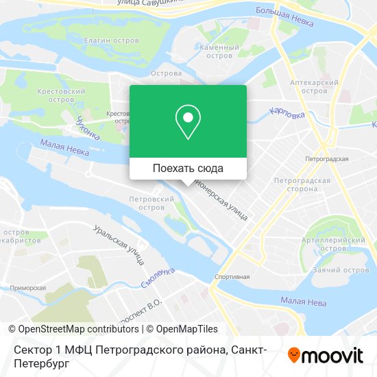Карта Сектор 1 МФЦ Петроградского района