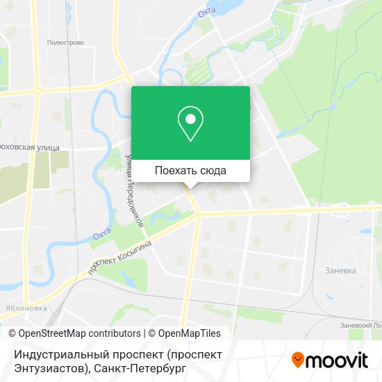 Карта Индустриальный проспект (проспект Энтузиастов)
