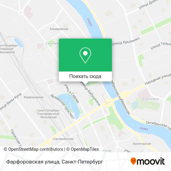 Карта Фарфоровская улица