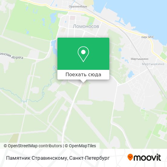 Карта Памятник Стравинскому