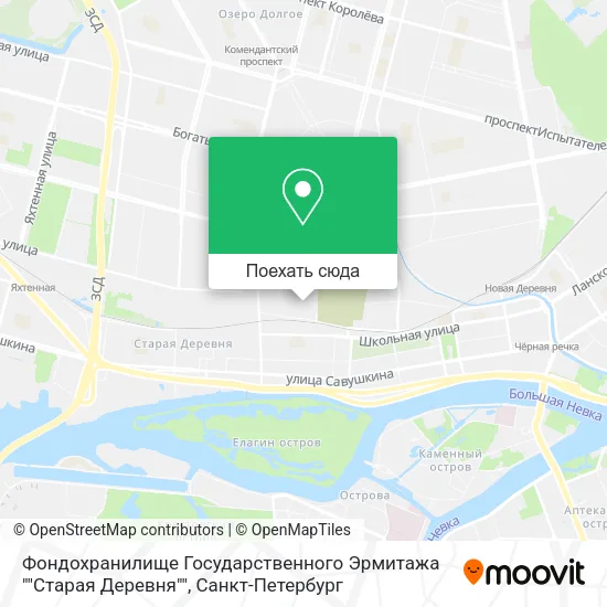 Карта Фондохранилище Государственного Эрмитажа ""Старая Деревня""