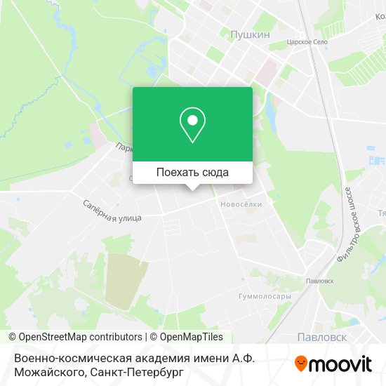Карта Военно-космическая академия имени А.Ф. Можайского
