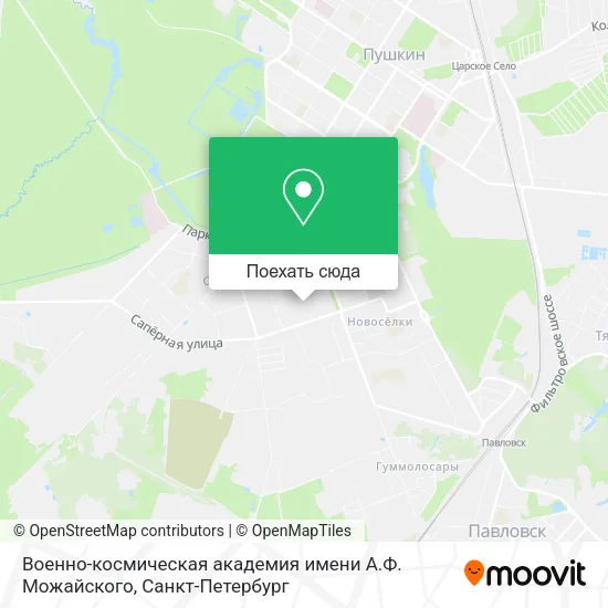 Карта Военно-космическая академия имени А.Ф. Можайского