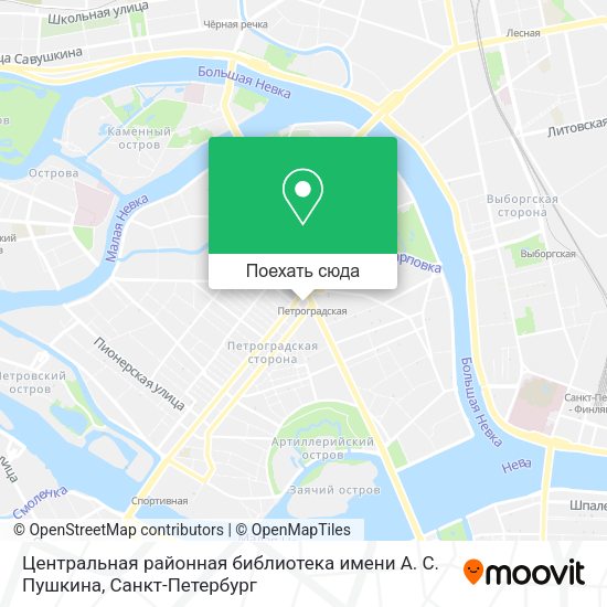 Карта Центральная районная библиотека имени А. С. Пушкина