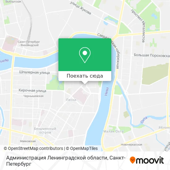 Карта Администрация Ленинградской области
