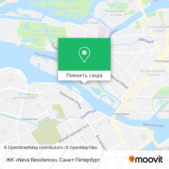 Карта ЖК «Neva Residence»