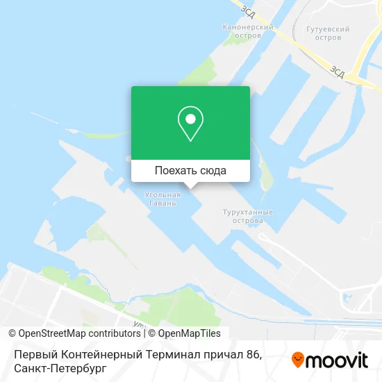 Карта Первый Контейнерный Терминал причал 86