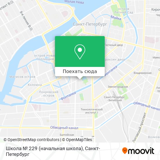 Карта Школа № 229 (начальная школа)