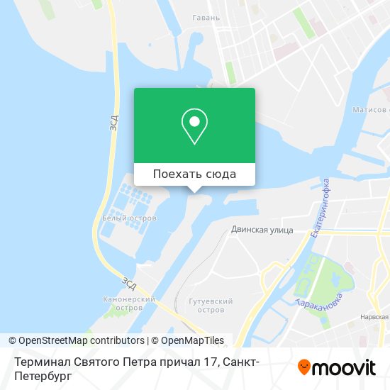 Карта Терминал Святого Петра причал 17