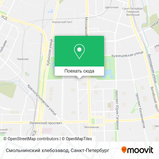 Карта Смольнинский хлебозавод