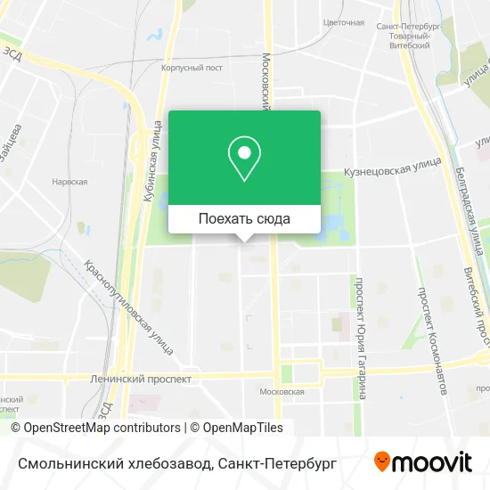 Карта Смольнинский хлебозавод