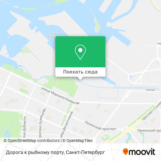 Карта Дорога к рыбному порту